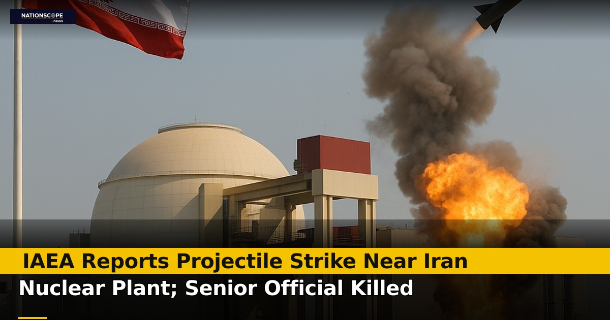 IAEA Reports Projectile Strike Near Iran Nuclear Plant; S... | NationScope